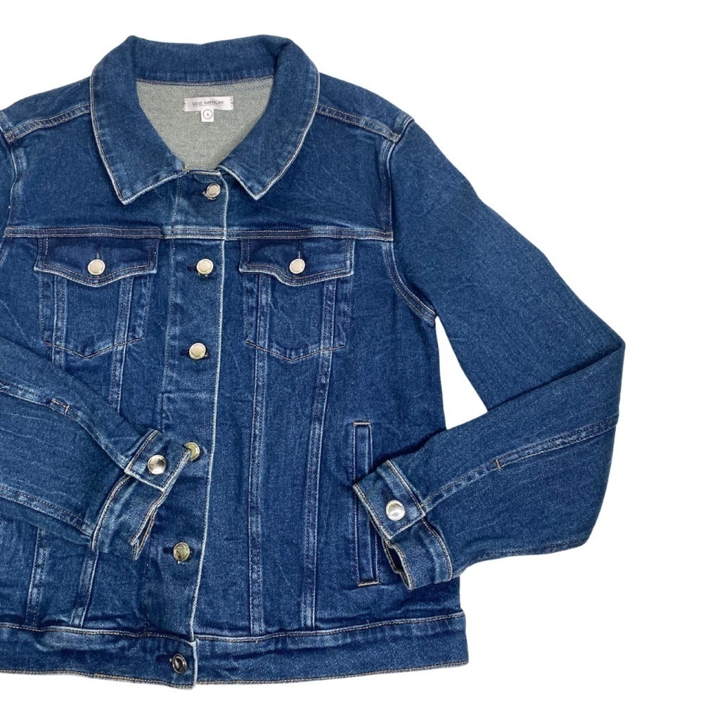 Good American Jean Jacket Sz 4 - Picture 3 of 9